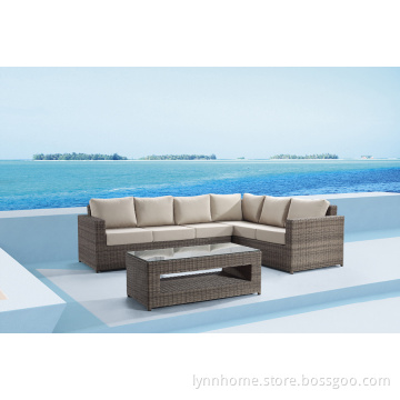Outdoor Furniture Sofa, PE Rattan Outdoor Furniture, Rattan Sofa Set (LN-800)